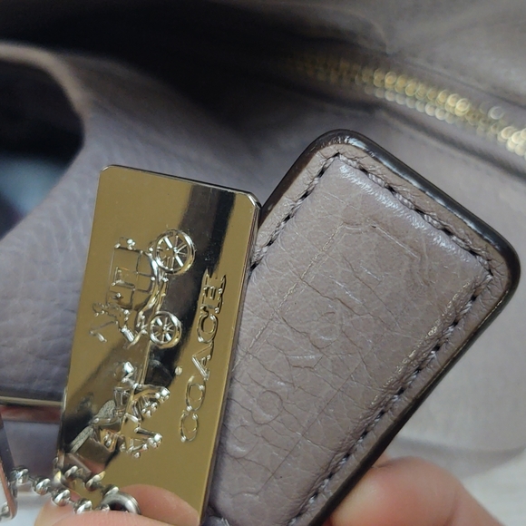 Taupe Coach Leather Purse - Picture 4 of 12